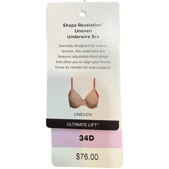 NWT Wacoal Shape Revelation Uneven Breasts Bra Size 34D - Picture 4 of 5